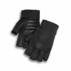 GLOVE-F/L,WINGED SKULL,BLK