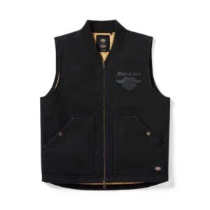 Mens Dickies x H-D Quilted Canvas Vest - Anthracite
