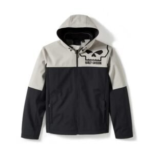 Harley-Davidson Willie G Skull Water Repellent Softshell Jacket - Harley Black/Ghost Grey