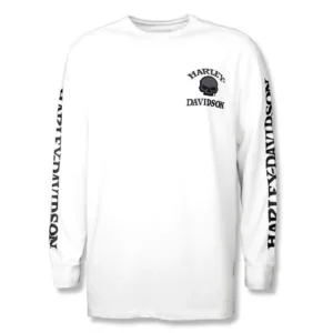 Willie G Skull Long Sleeve Tee - White